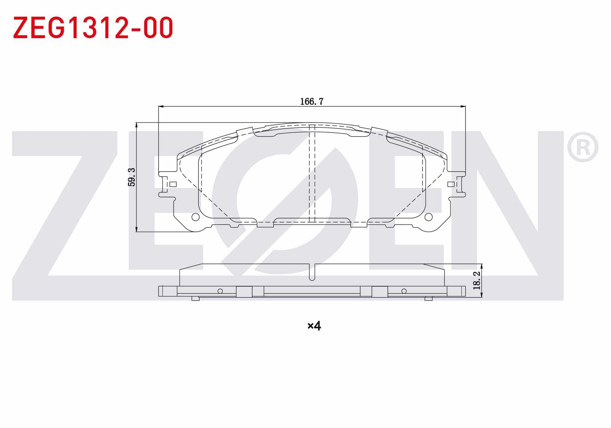 FREN BALATA ON TEL DELIKLI TOYOTA RAV4 IV (ZSA4,ALA4) 2.0 VVT-I - 2.0 D-4D 4X4 2012-/ LEXUS NX (_Z1_) 2.5 2014-/ RX (_L2_) 450h 3.5 T 2015-/ ES VII (Z10_, _A10_, _H10_) 2.5 Hybird 2018-