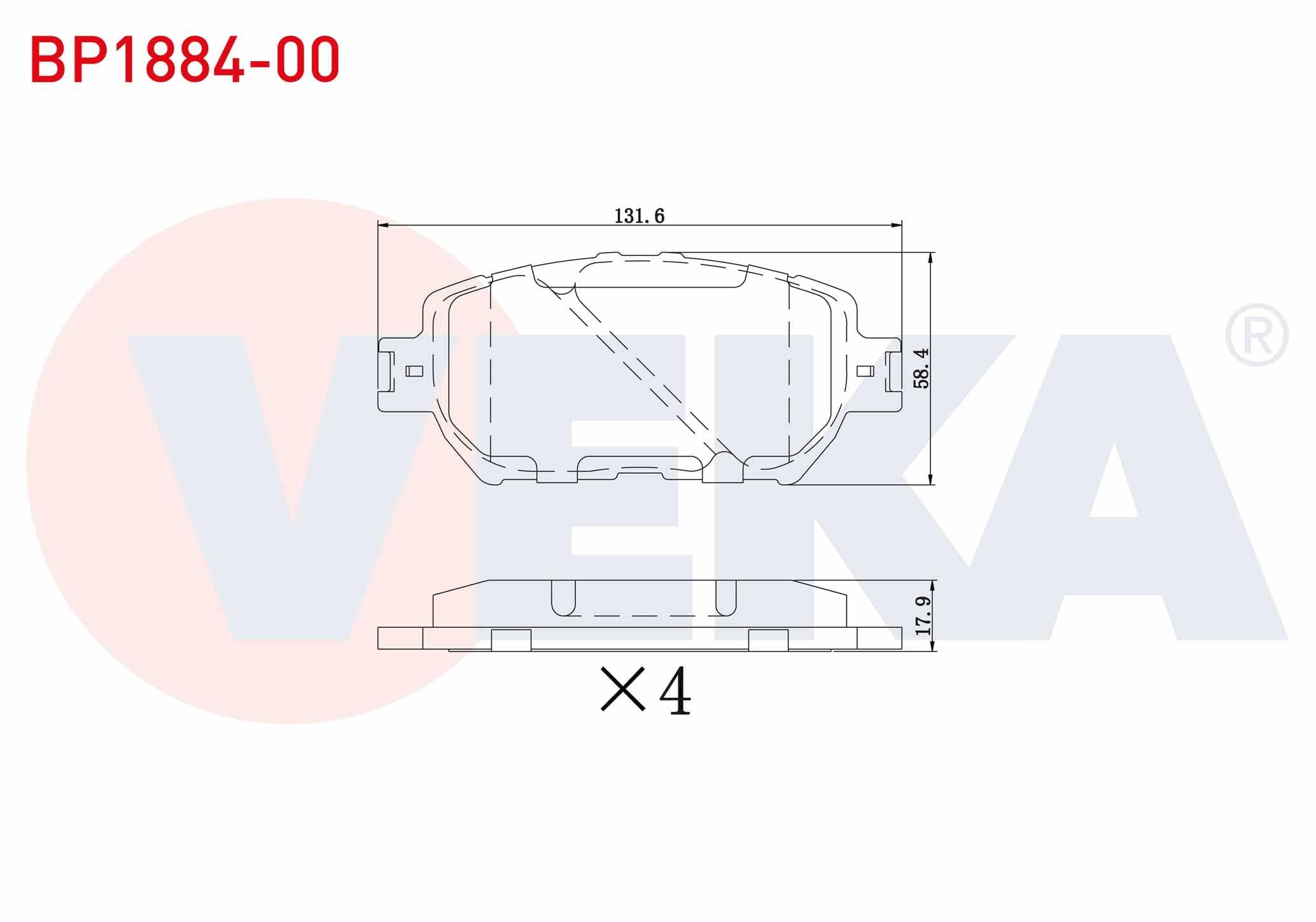 FREN BALATA ON TOYOTA CAMRY (_V30) 2.4 VVT-I 2001-2006 / CAMRY (_V30) 2.4 VVT-I 2001-2006 / CAMRY (_V30) 3.5 VVT-I 2001-2006