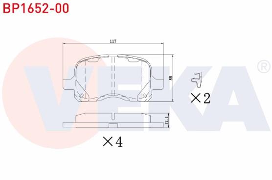 FREN BALATA ON TOYOTA COROLLA (_E11_) 1.4i 1997-2002 / COROLLA (_E11_) 1.6i 1997-2002 / COROLLA (_E11_) 2.0 D 1997-2002 / COROLLA (_E11_) 2.0 D-4D 1997-2002