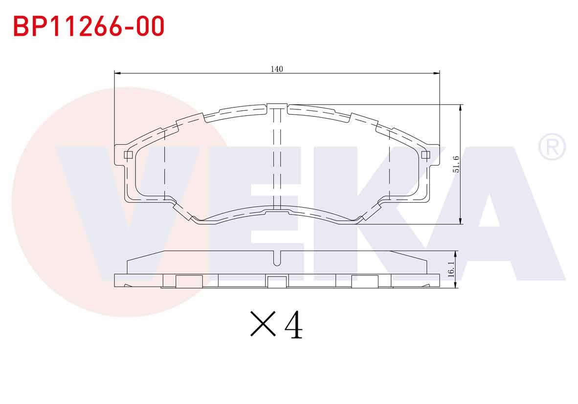 FREN BALATA ON TOYOTA HI-LUX PICK UP 2.5 D 2005-2011 / HI-LUX PICK UP 2.5 D-4D 2005-2011 / HI-LUX PICK UP 3.0 D-4D 2005-2011