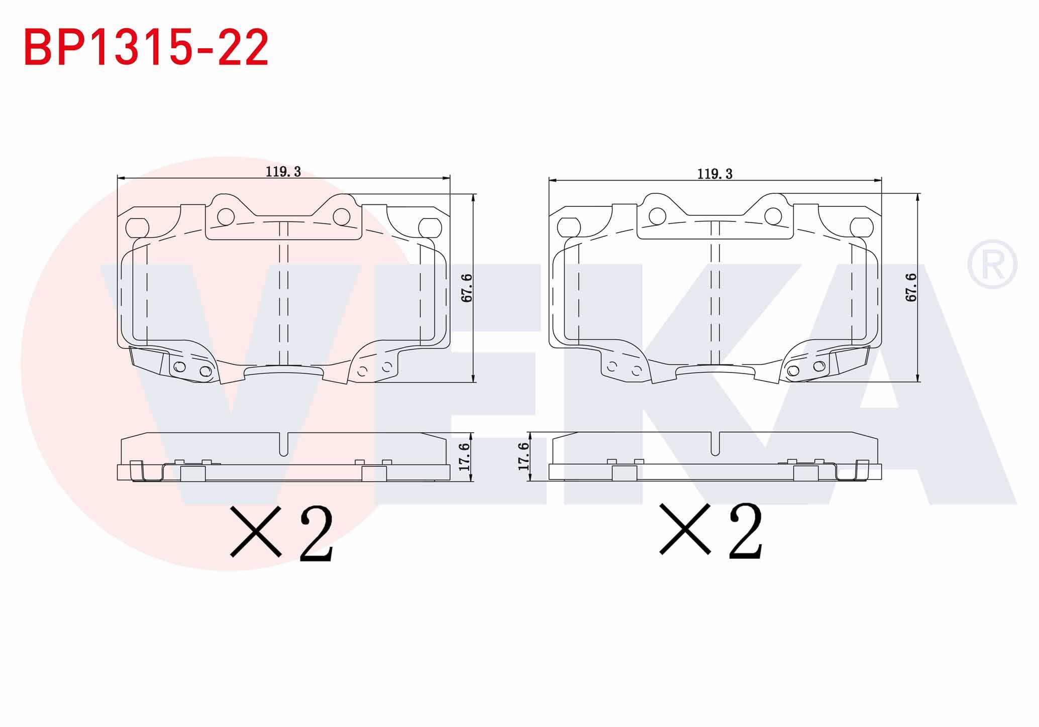 FREN BALATA ON TOYOTA HI-LUX PICK UP 2.5 D 2005-2011 / HI-LUX PICK UP 2.5 D-4D 2005-2011 / HI-LUX PICK UP 3.0 D-4D 2005-2011