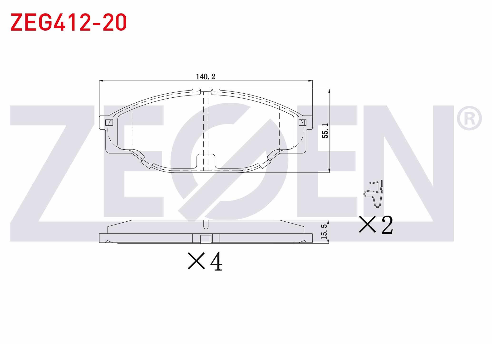 FREN BALATA ON TOYOTA HI-LUX PICK UP (_N_) 2.5 D-4D 1983-2005 / HI-LUX PICK UP (_N_) 2.5 2.4 D 1983-2005 / HI-ACE III (_H10_) 2.0 1989-1995 / HI-ACE III (_H10_) 2.4 D 1989-1995