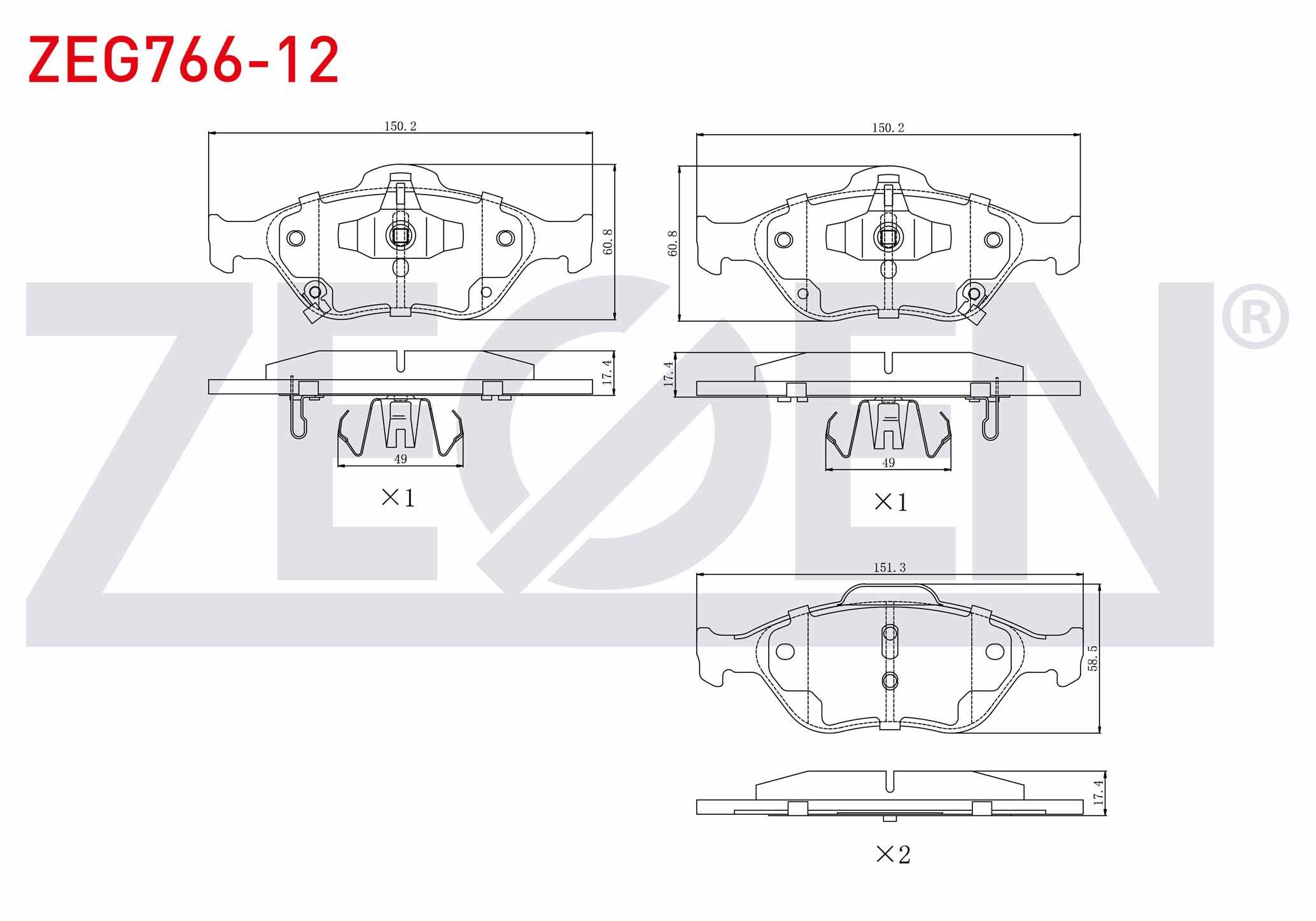FREN BALATA ON TOYOTA YARIS (P9) 1.0 VVT-I 2006-2010/  YARIS (P9) 1.3 VVT-I 2006-2010 / YARIS (P9) 1.4 D-4D 2006-2010