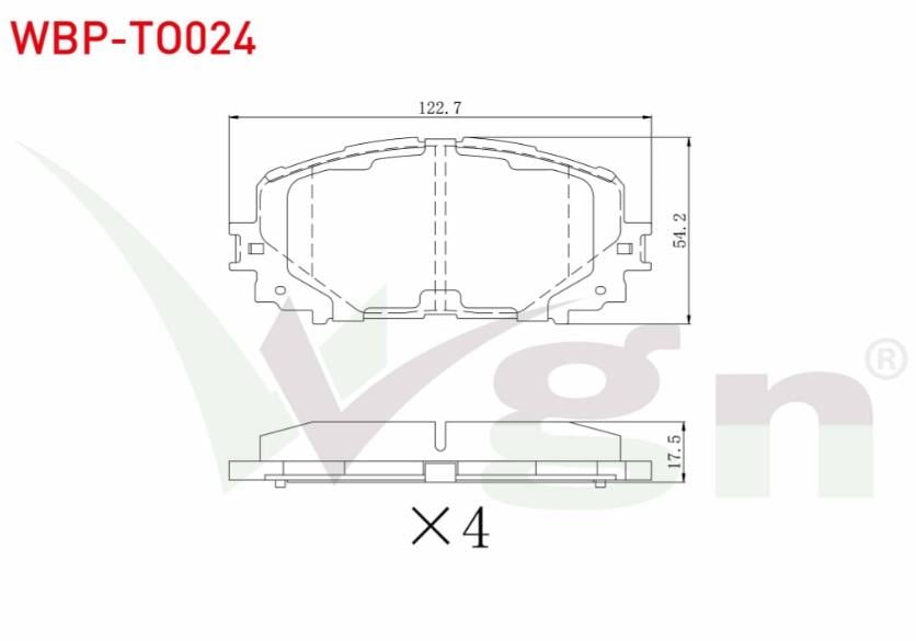 FREN BALATA ON TOYOTA YARIS (P9) 1.0 VVT-I 2006-2010 / YARIS (P9) 1.3 VVT-I 2006-2010 / YARIS (P9) 1.33 VVT-I 2006-2010 / YARIS (P9) 1.4 D-4D 2006-2010