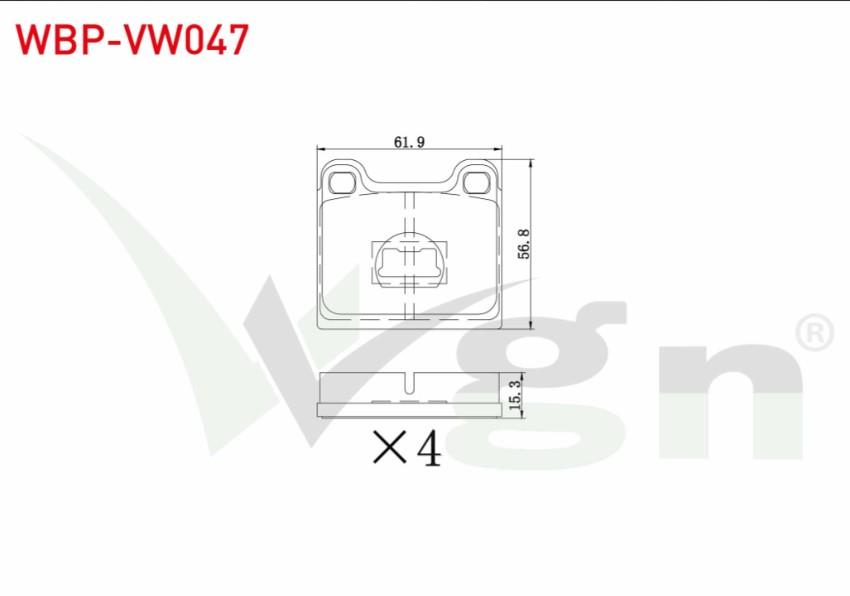 FREN BALATA ON VOLKSWAGEN GOLF I (17) 1.1 1974-1985 / GOLF I (17) 1.3 1974-1985 / GOLF I (17) 1.6 1974-1985 / JETTA I (17) 1.1 1974-1984 / JETTA I (17) 1.3 1974-1984