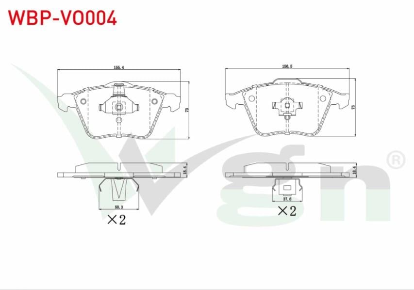 FREN BALATA ON VOLVO S40 II (MS) 1.6i 2004-2012 / S40 II (MS) 2.0i 2004-2012