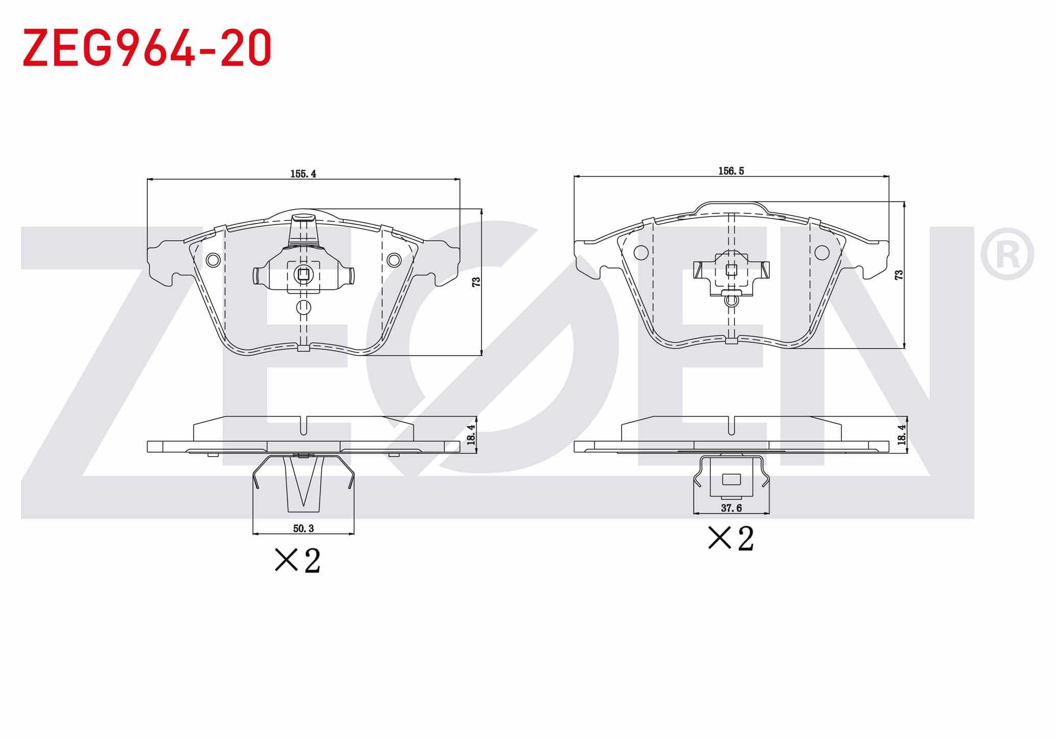 FREN BALATA ON VOLVO S40 II (MS) 1.6i 2004-2012 / S40 II (MS) 2.0i 2004-2012