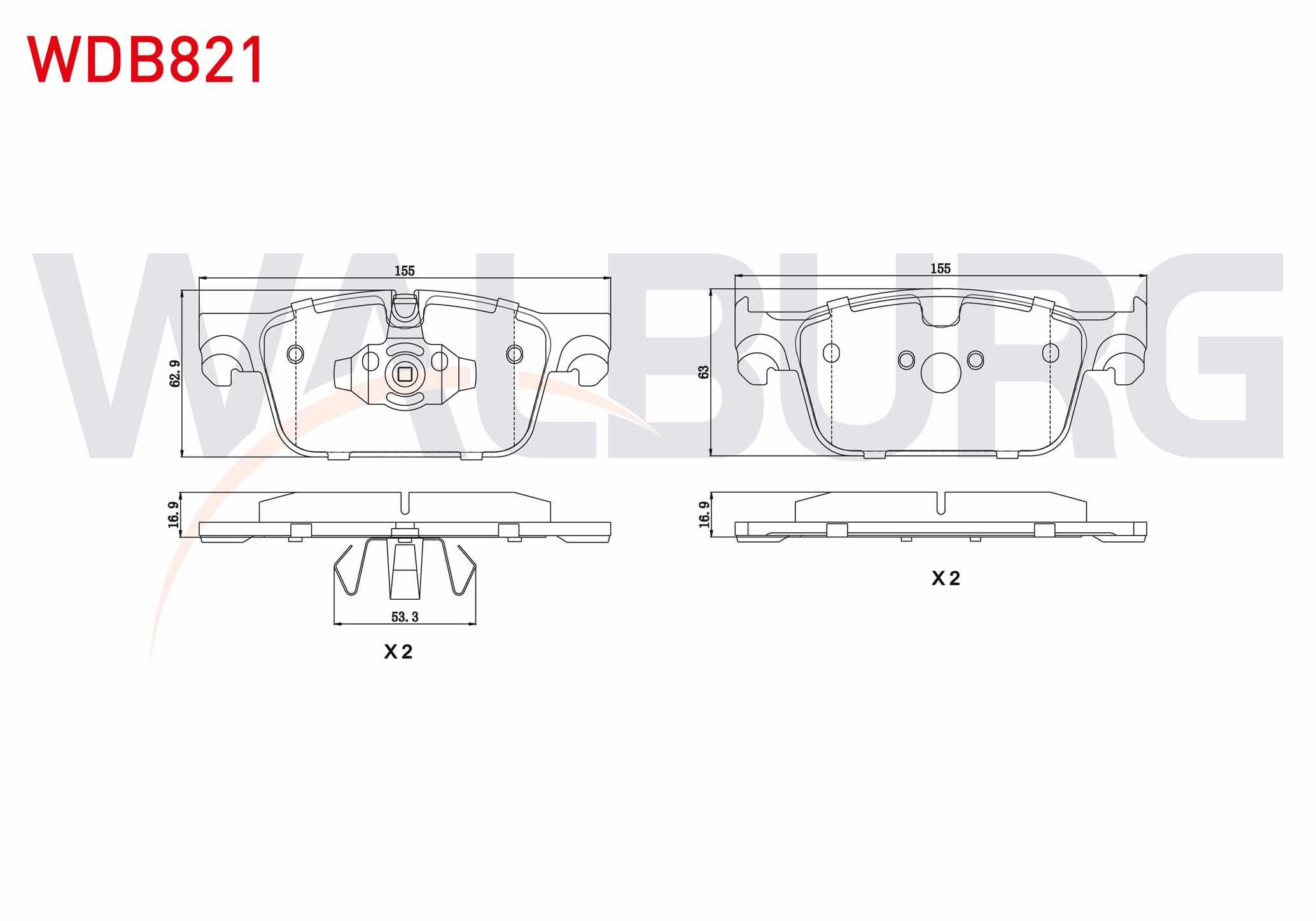 FREN BALATA ON VOLVO S90 II 2.0 D5 2016- / VOLVO S90 II 2.0 D4 2016-