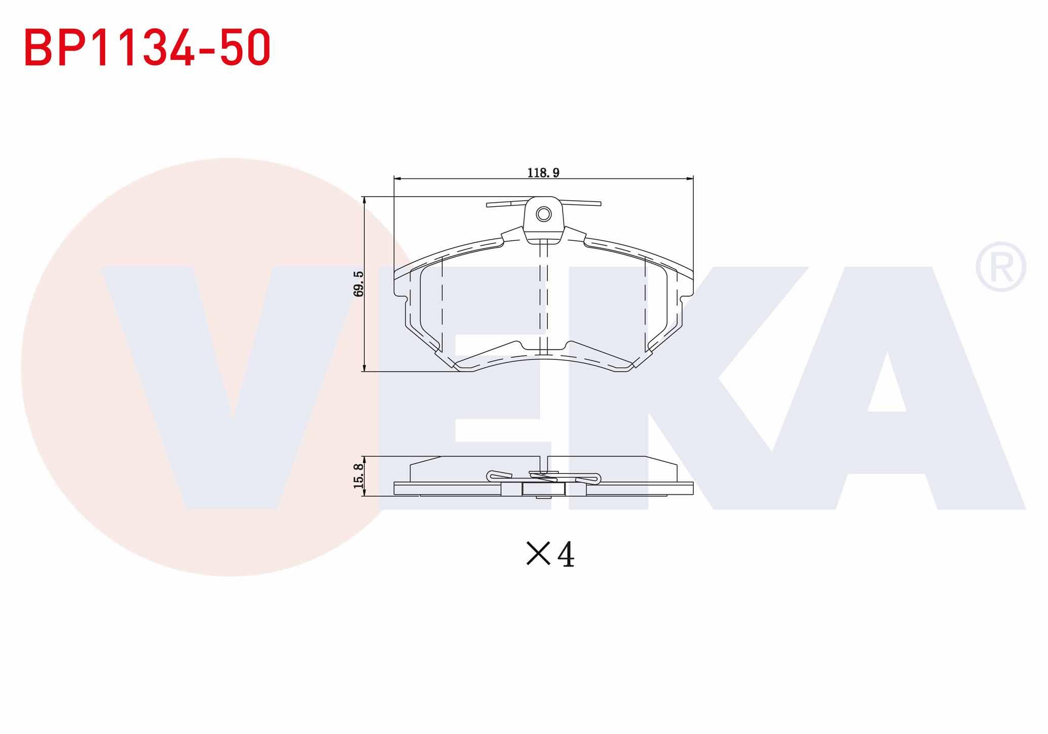 FREN BALATA ON VW PASSAT (3A2,35I) 1.8 1988-1997/ 2.0 1988-1997/ GOLF III 1.9 TDI 1991-1999/ CADDY II 1.9 SDI 1995-2004/ SEAT IBIZA II 1.6i 1993-2002/ 1.7 SDI 1993-2002/ TOLEDO I 1.8 1991-1999/
