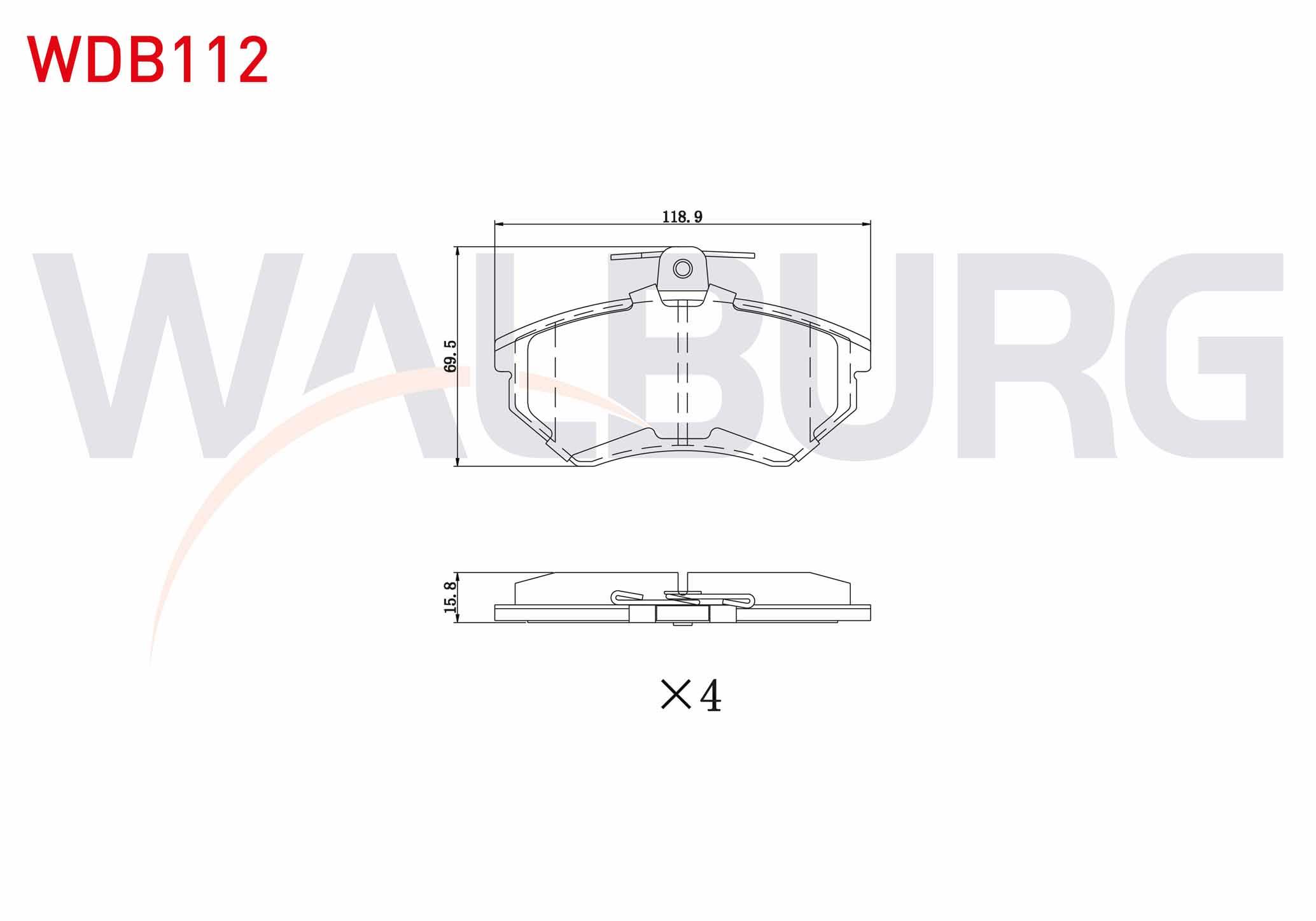 FREN BALATA ON VW PASSAT (3A2,35I) 1.8 1988-1997/ 2.0 1988-1997/ GOLF III 1.9 TDI 1991-1999/ CADDY II 1.9 SDI 1995-2004/ SEAT IBIZA II 1.6i 1993-2002/ 1.7 SDI 1993-2002/ TOLEDO I 1.8 1991-1999/
