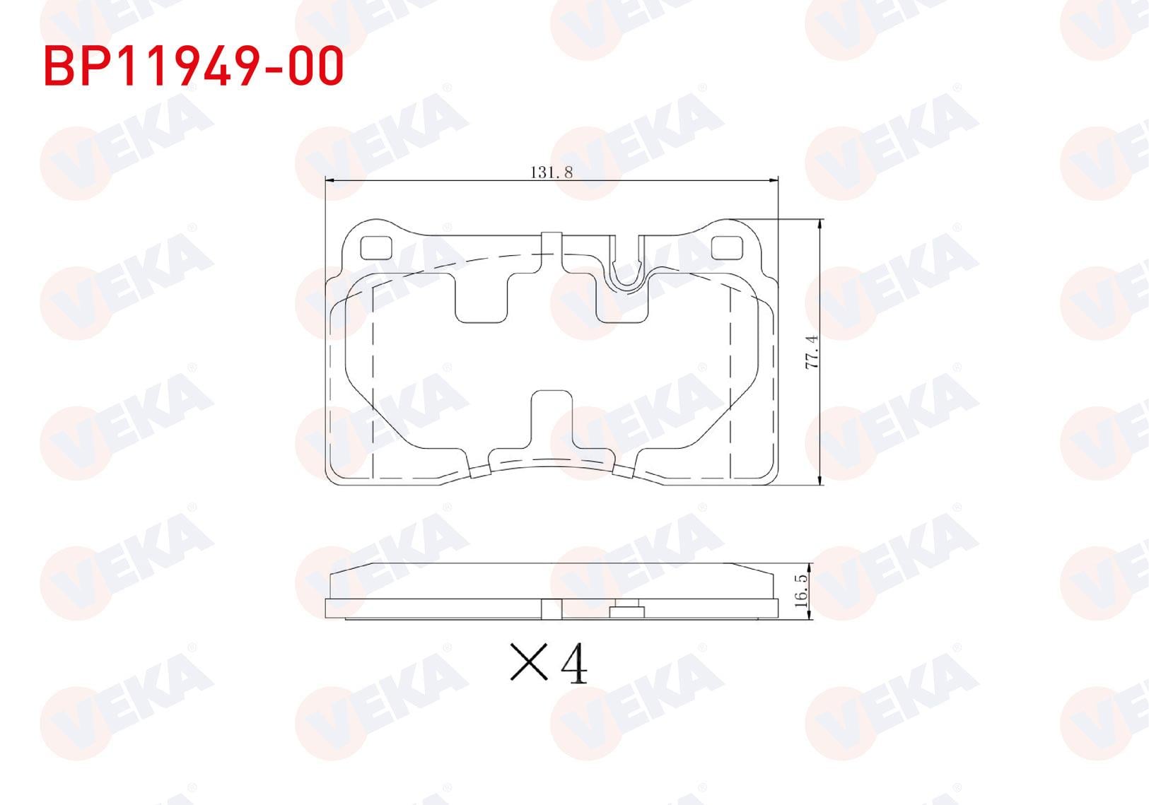 FREN BALATA ON VW TOUAREG 2.5 TDI 2004-2010 - 3.0 TDI 2004-2018 - 3.2 2002-2006 / SEAT LEON 2.0 TDI - 1.5 ETSI - 1.5 TSI - 1.0 TSI 2020- / ATECA 1.6 TDI 2016-/ CUPRA FORMENTOR 1.5 TSI 2020-