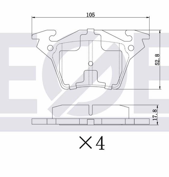 FREN BALATASI ARKA MERCEDES VITO (638) 110 CDI 1997-2003 / VITO (638) 108 CDI 1997-2003 A0034200220