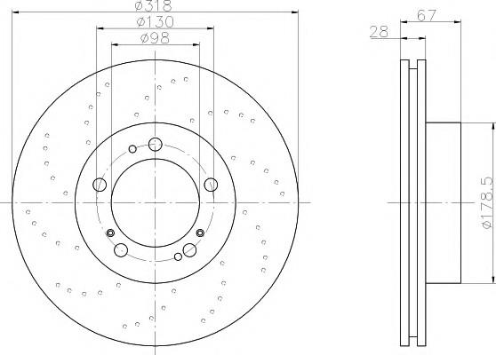 FREN DİSK AYNASI ÖN CAYMAN - 911 SAĞ PORSCHE