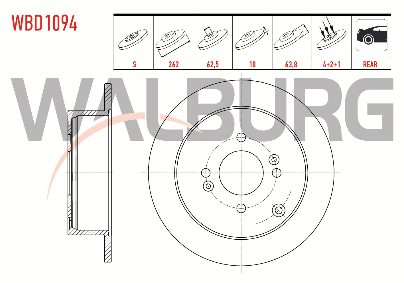 FREN DISKI ARKA DUZ 4 BJN 262X10X62,5X64,5 HYUNDAI ACCENT ERA 1.4i 16v - 1.5 CRDI  -1.6 CVVT 2006-2012/ I20 1.2 D-CVVT - 1.4 CVVT - 1.4 CRDI 2008-2015/ KIA RIO II 1.4i 16v - 1.5 CRDI 2006-2011