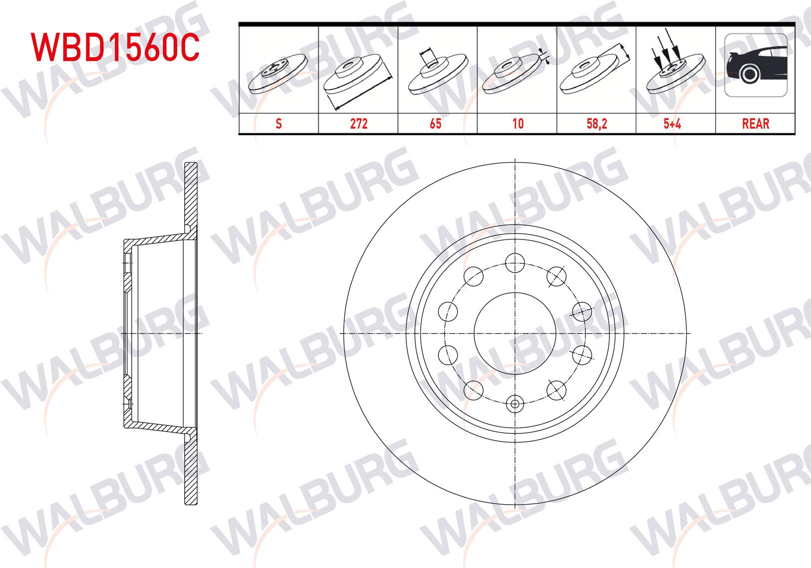 FREN DISKI ARKA DUZ KAPLAMALI 5 BJN 272X10X65X58,2 AUDI Q2 (GAB) 1.0 TFSI 2016-