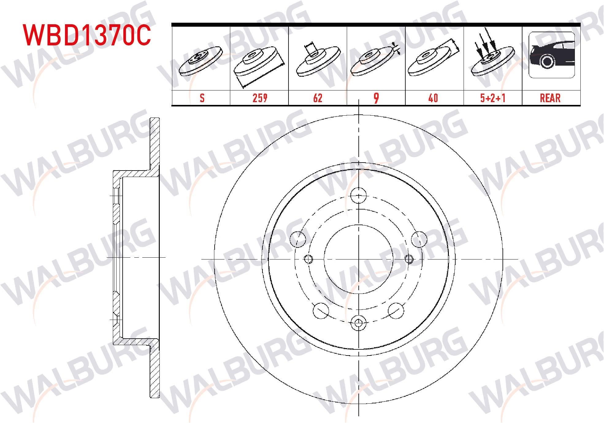 FREN DISKI ARKA DUZ KAPLAMALI MERCEDES VITO (W639) 115 CDI 5 BIJON 296X10X67X57,60 2003-2014