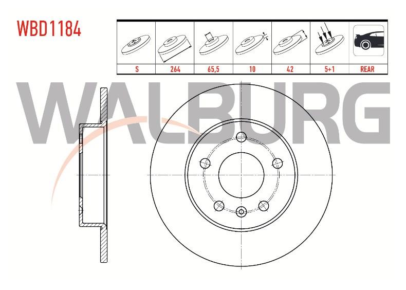 FREN DISKI ARKA DUZ OPEL ASTRA G (F69) 1.8 16v 5 BIJON 264X10X65,5X42 1998-2005 9117772