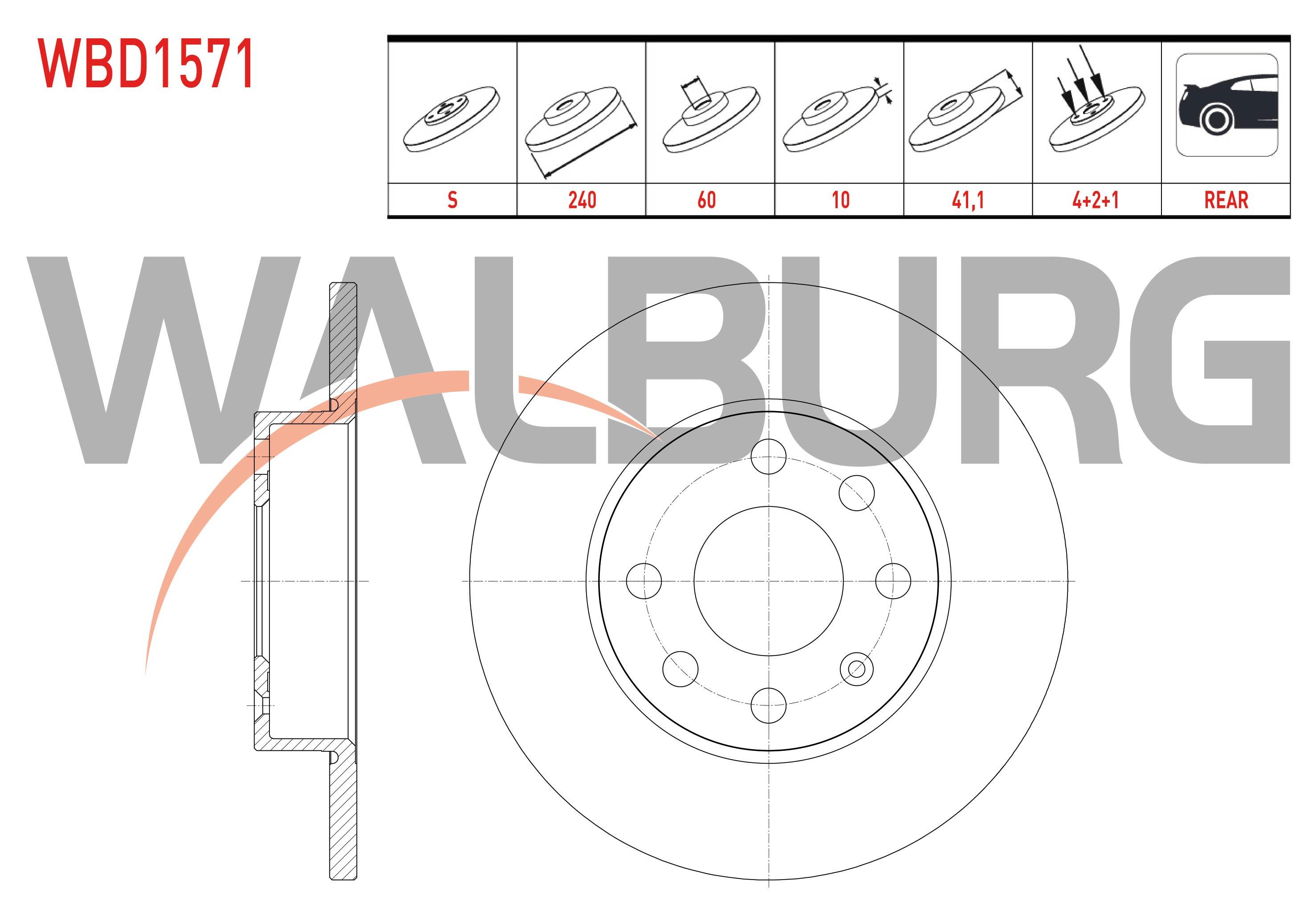 FREN DISKI ON DUZ 4 BJN 240X10X60X41,1 OPEL CORSA C 1.0i - 1.2i 2000-2006
