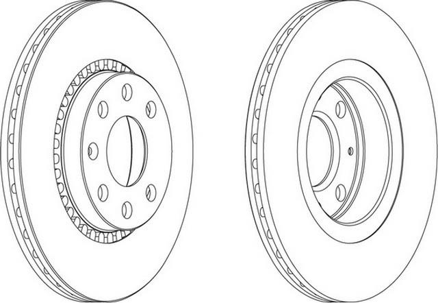 FREN DISKI ON HAVALI OPEL CORSA B 1.6i 16v 4 BIJON 255,85X19,9X60X41 1993-2000  - 90511128-569055-569046