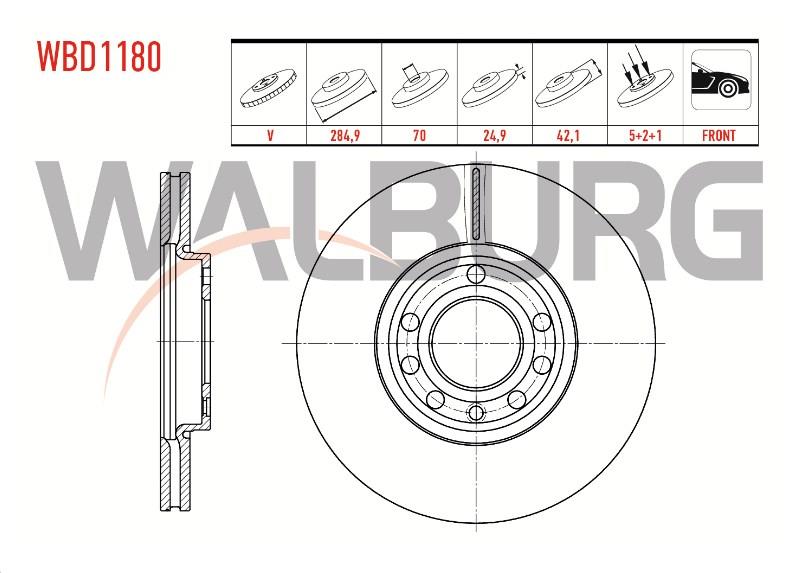 FREN DISKI ON HAVALI OPEL VECTRA C 1.6 16v 5 BIJON 284,7X24,9X70X42,1 2002-2008 93171497 569003 51819733