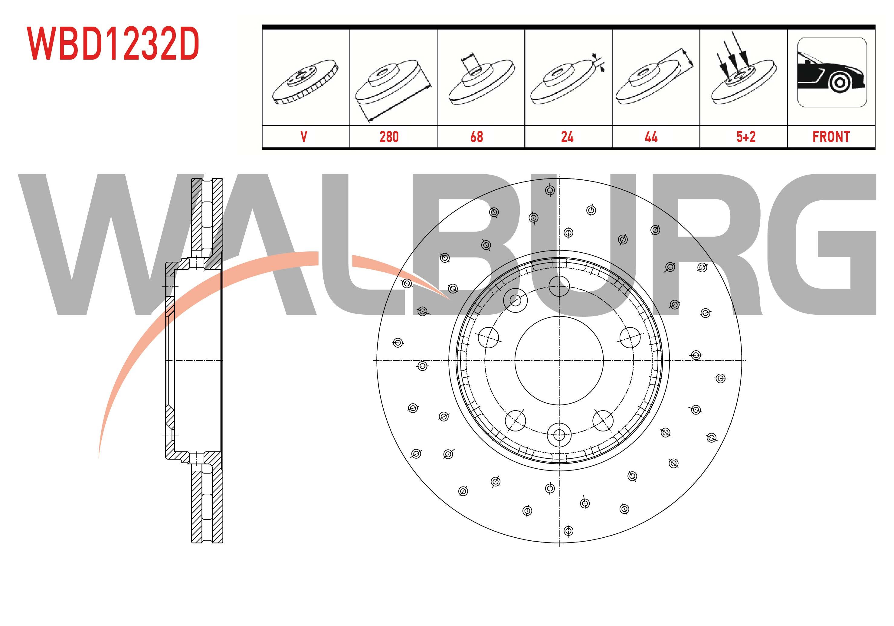 FREN DISKI ON HAVALI PERFORMANS DELIKLI 5 BJN 280X24X68X44 CAPTUR II 20-/ FLUENCE 10-/ LAGUNA III 07-15/ MEGANE III 08-15/ MEGANE IV 16-/ SCENIC III 09-/ ZOE 12-/ DACIA DUSTER 10-/ NISSAN JUKE 2019-