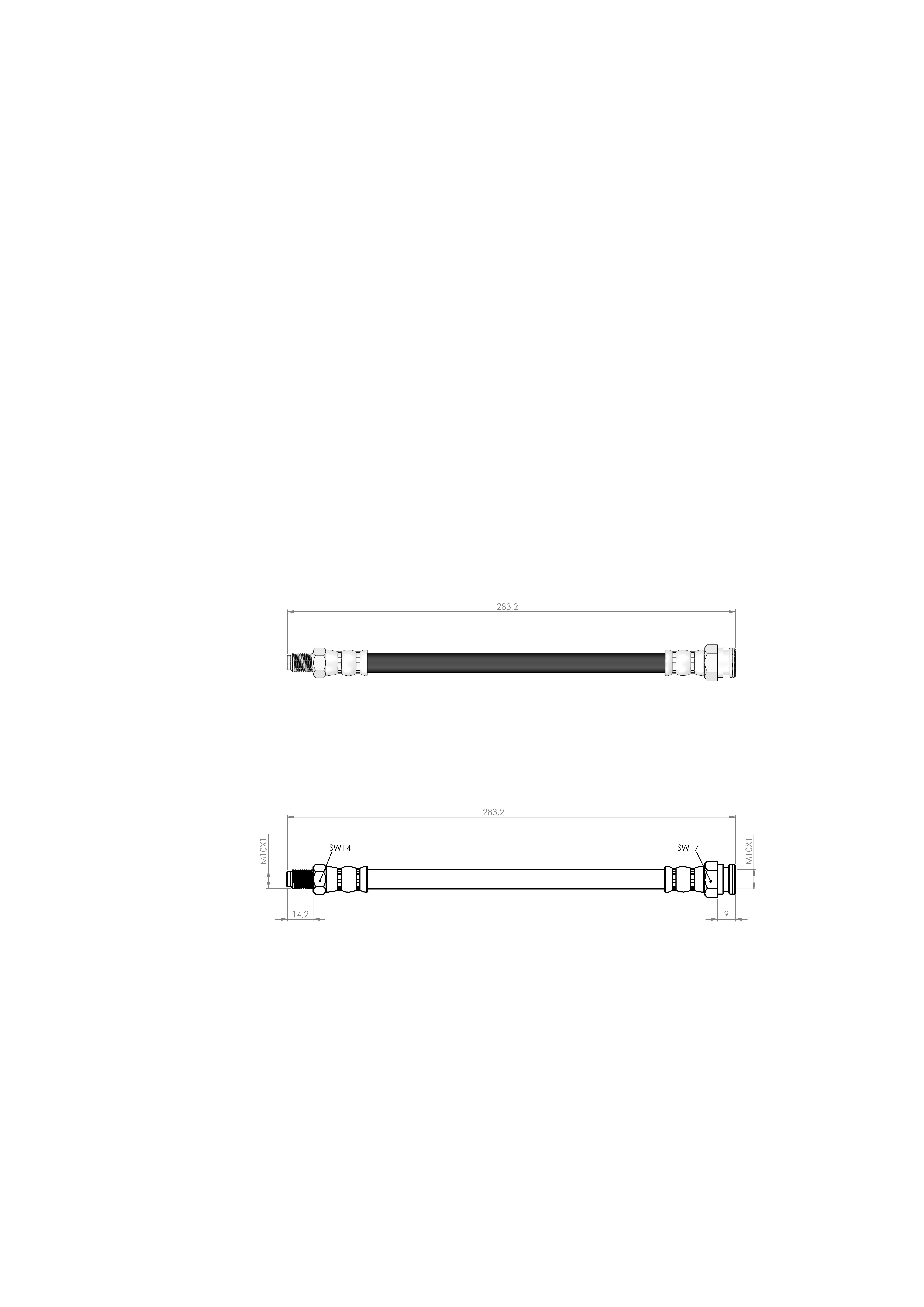 FREN HORTUMU ARKA DUCATO 82-90 4477793 - 7570315 - 7700076971 - GBH746