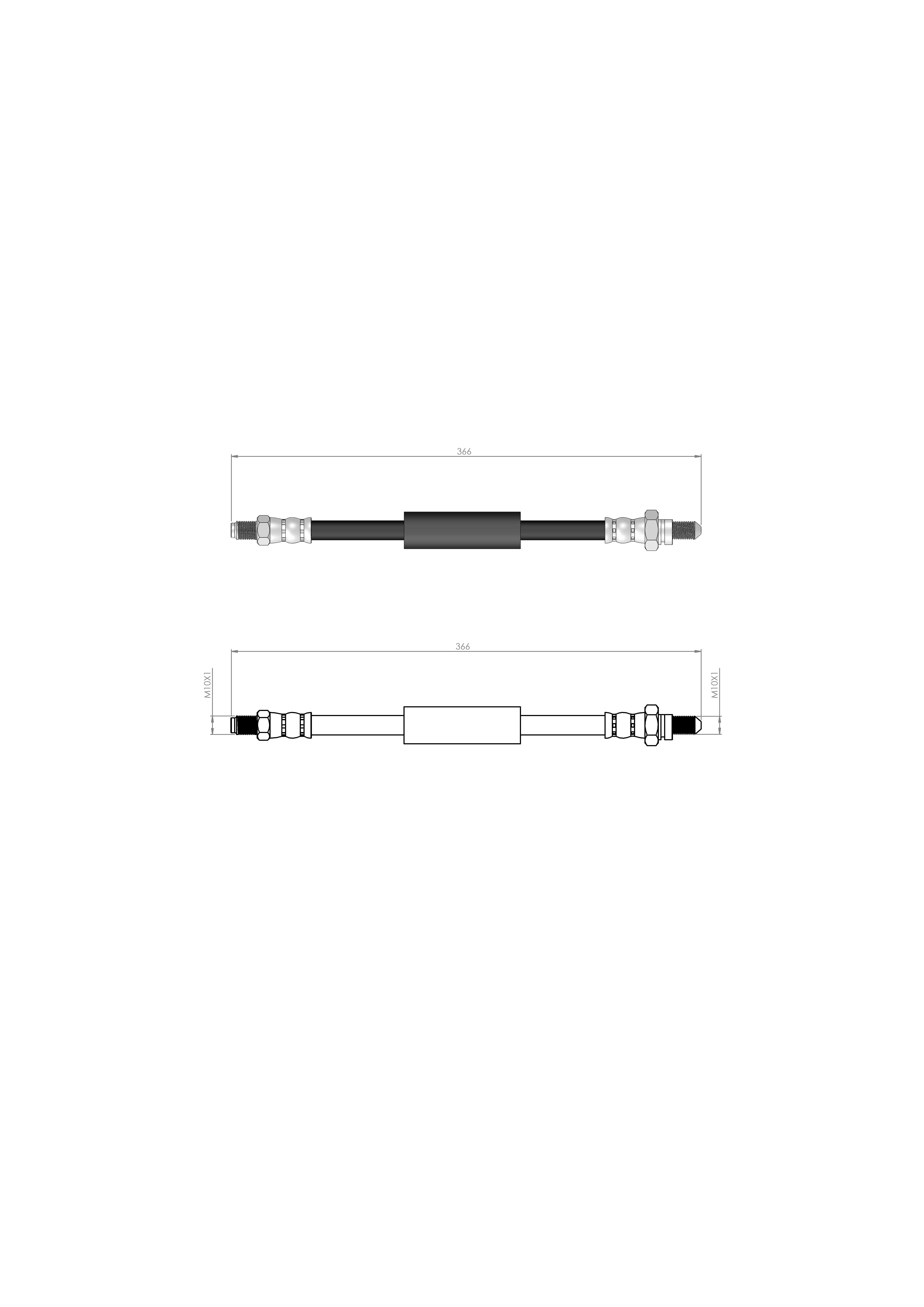 FREN HORTUMU ARKA FORD ESCORT V 90-94  - 3S512282AA - 1479007 - 1323