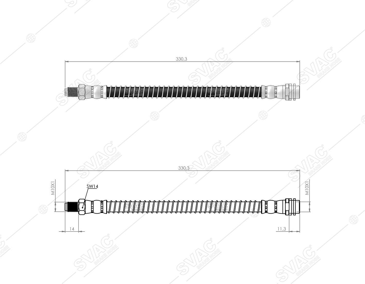 FREN HORTUMU ARKA MERC. C SERIE  W204 -C204-X204-SL R230 07 - 14 204420348 - 2044200848 - 2044201048 2304200148 - A2044200048 - A2044200348 A204420084