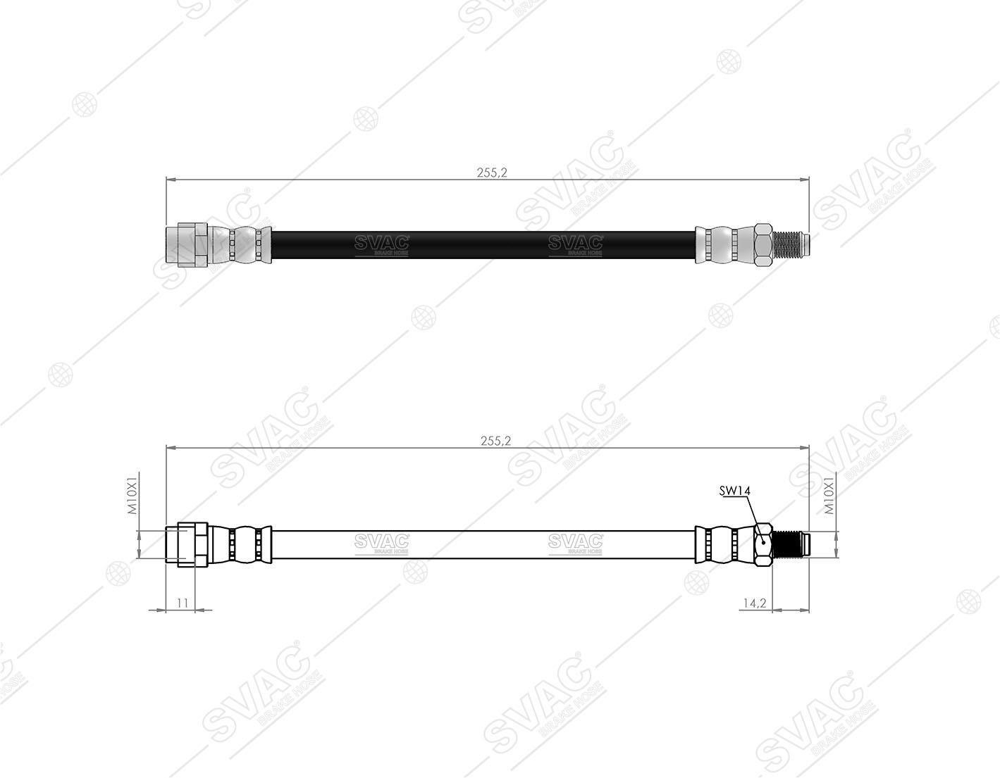 FREN HORTUMU ARKA MERC. VANEO-VARIO-W168-W169E-W245 02 - 05 A1684280635
