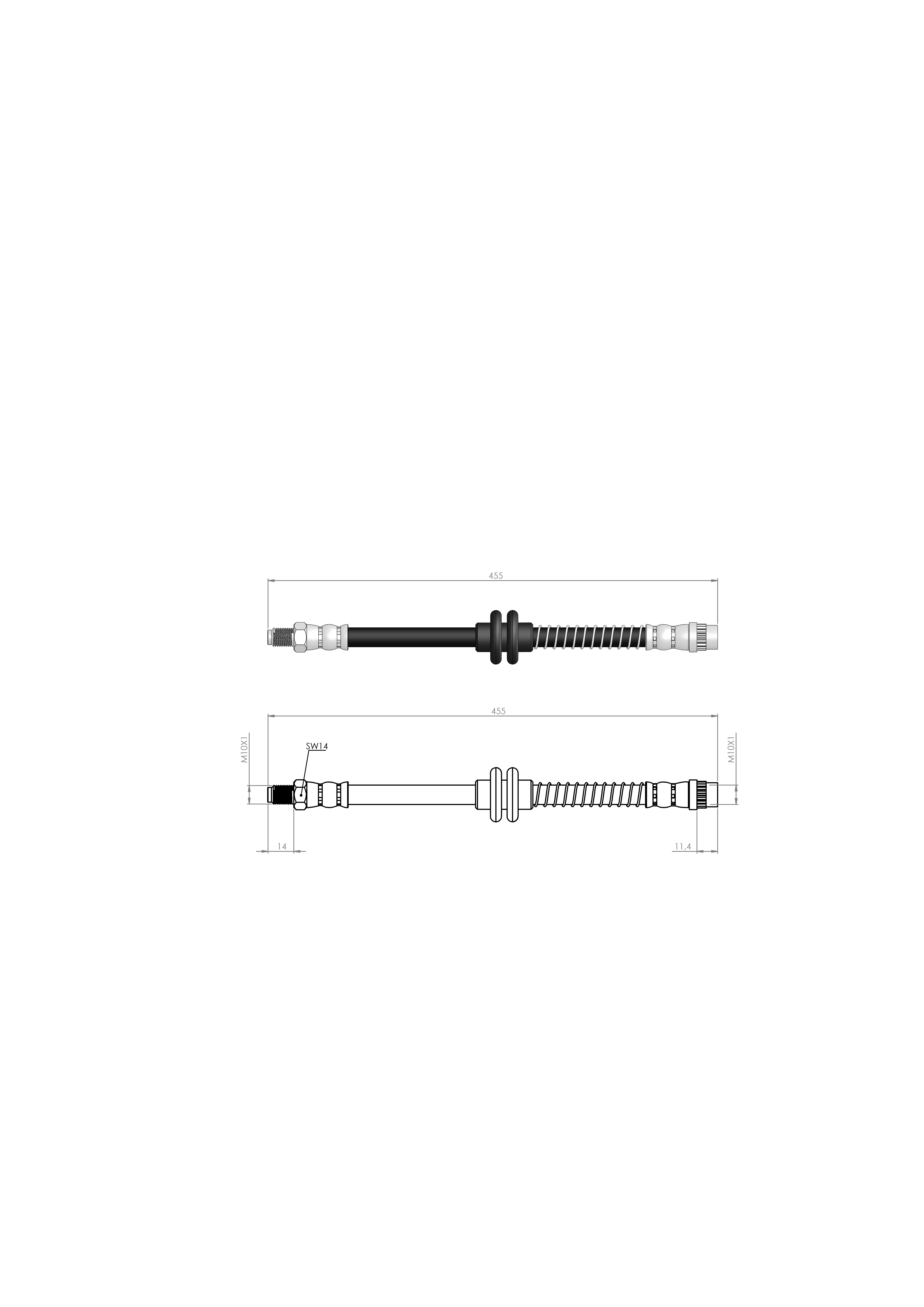 FREN HORTUMU ÖN MEGANE II - SCENIC II   10/2005YA KADAR 02/-8200333851 - 8671018153