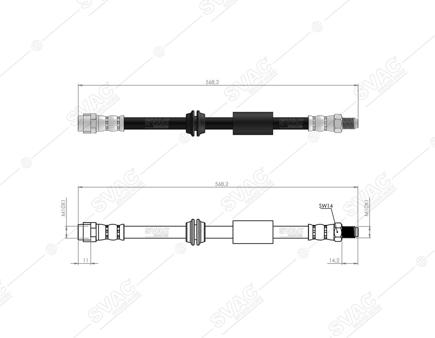 FREN HORTUMU ÖN MERC. GL-SERIE X164 - M SERIE W164 2006/-A1644200348 - 1644200448 - A1644200448