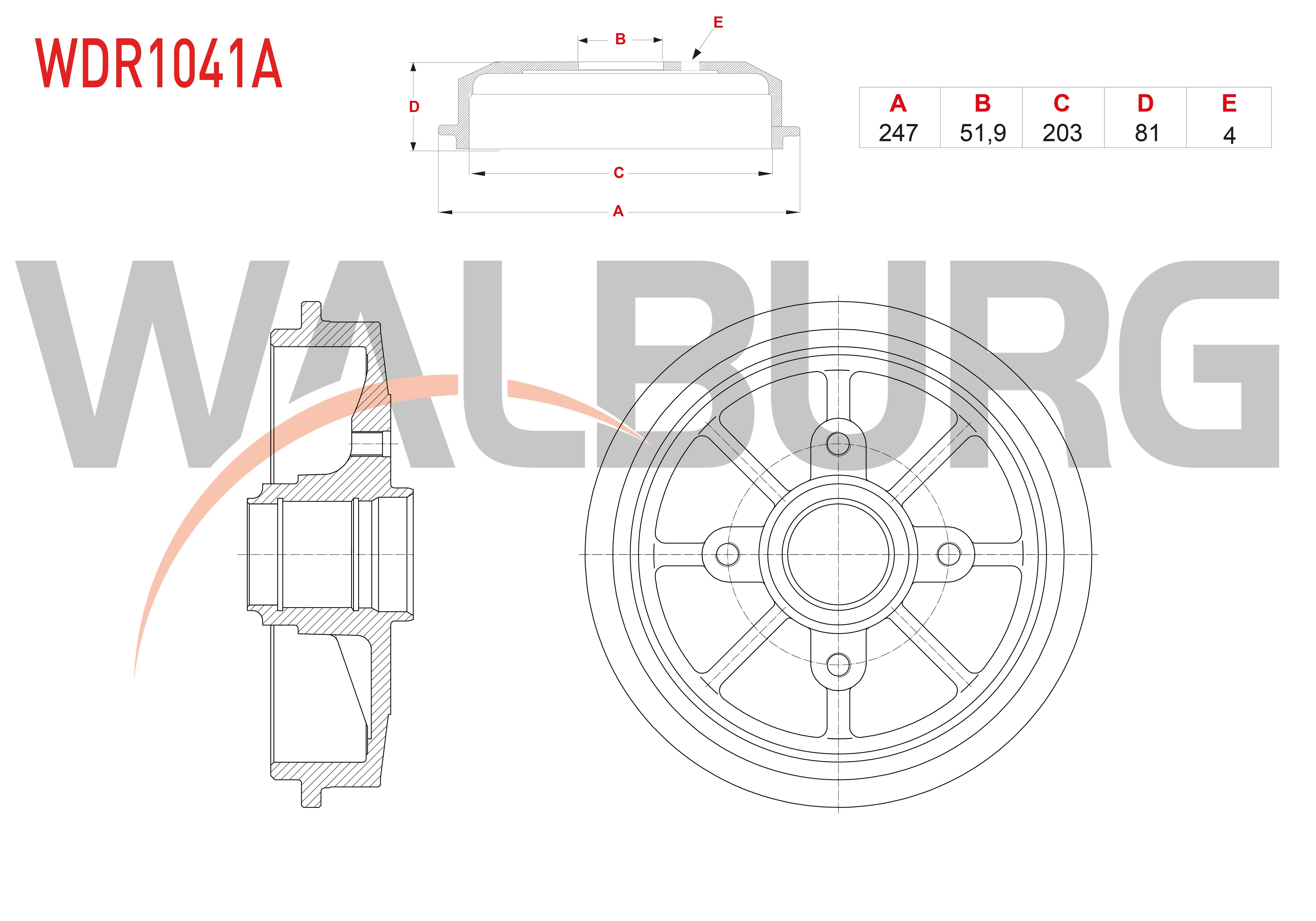 FREN KAMPANASI ARKA 4 DELIK PEUGEOT 306 1.6 - 1.8 1993-2002/ CITROEN XSARA 1.4 HDI - 1.6 1997-2005/ ZX 1.4 1991-1997