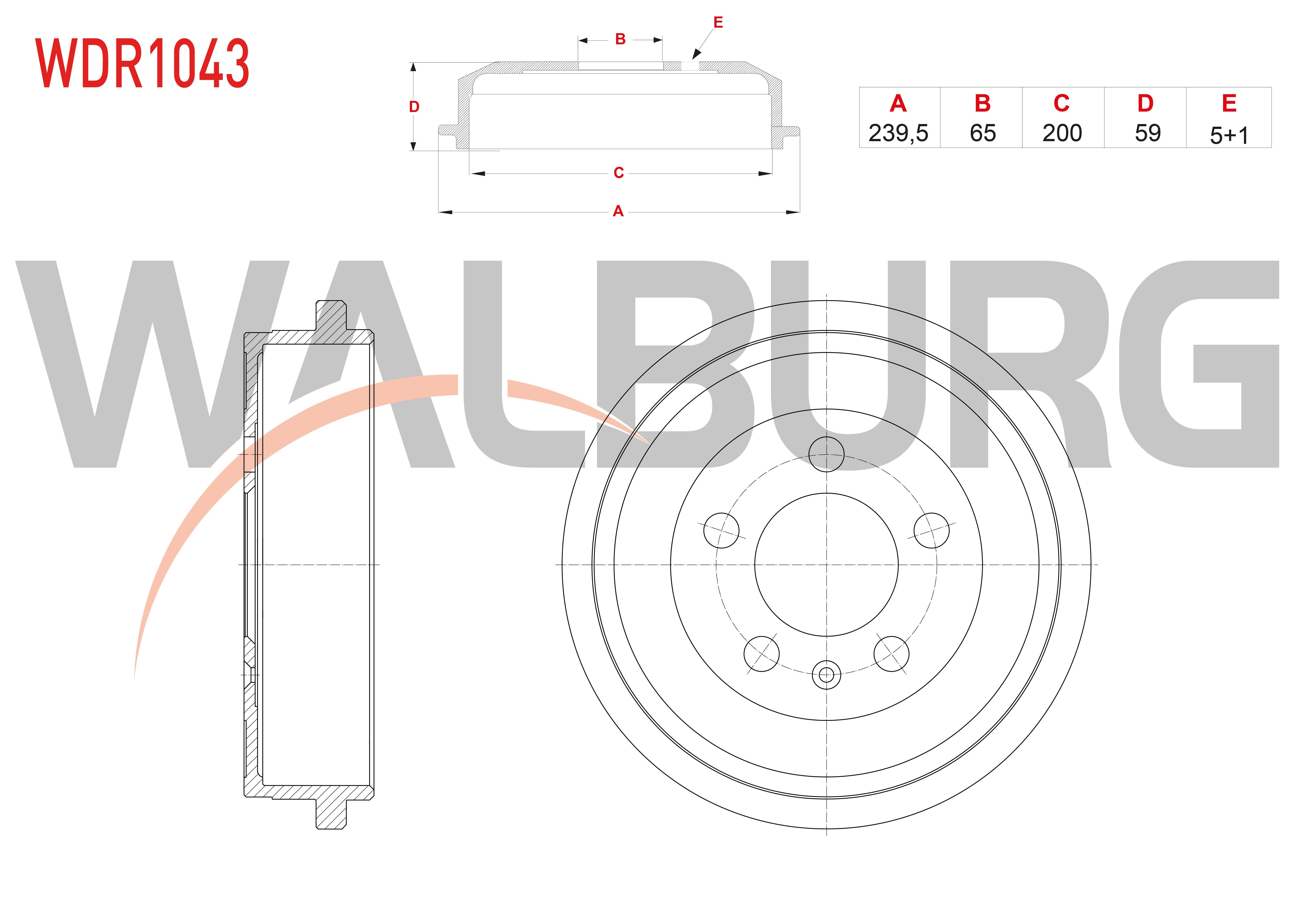 FREN KAMPANASI ARKA 5 DELIK VOLKSWAGEN GOLF IV (1J1) 1.9 TDI 1997-2005/ POLO (6R) 1.2 TDI - 1.4 TSI 2009-