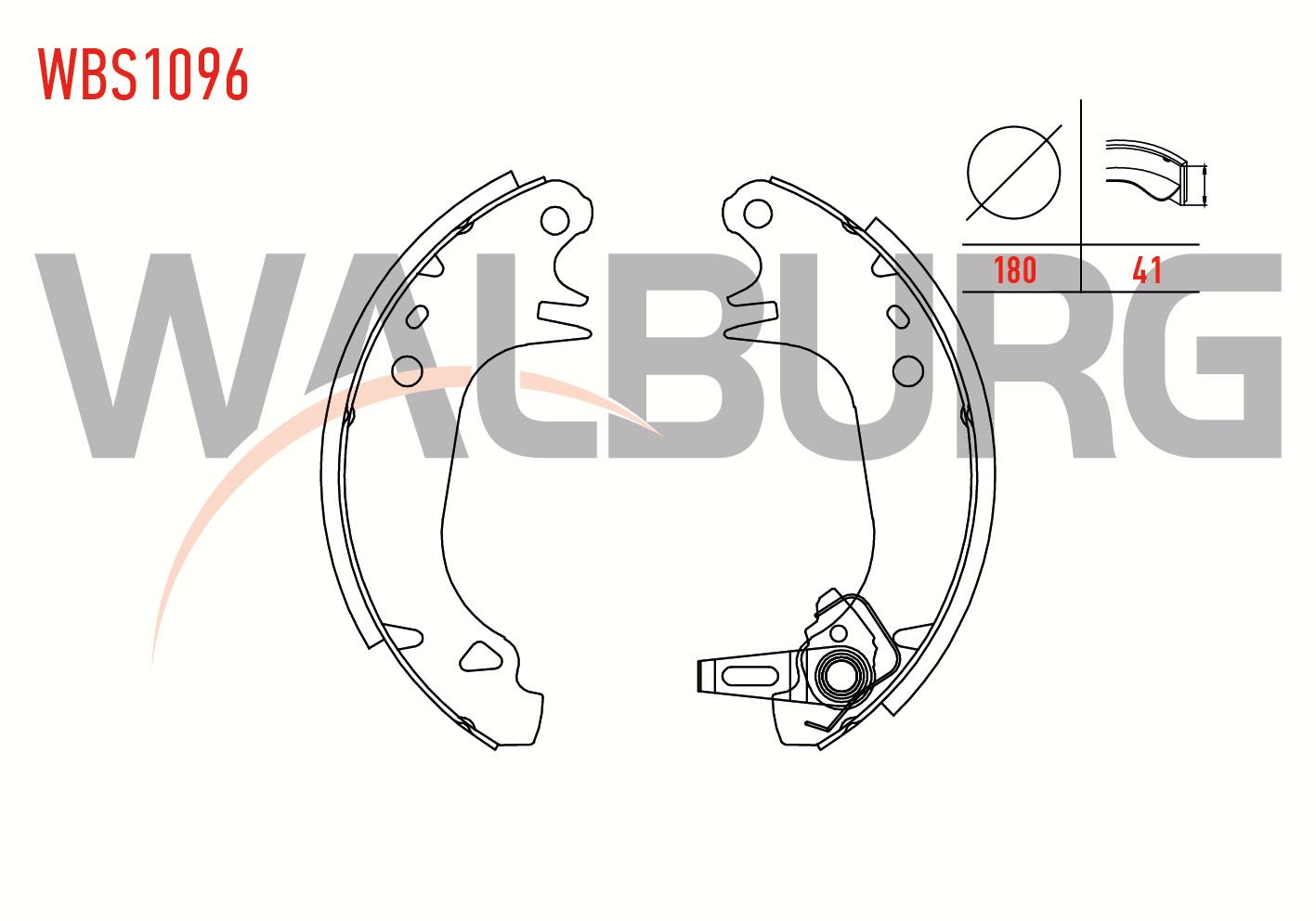FREN PABUC BALATA ARKA 180X41 mm RENAULT R9 1.4 1985-2000 / R11 1.4 - 1.6 - 1.7 1983-1995