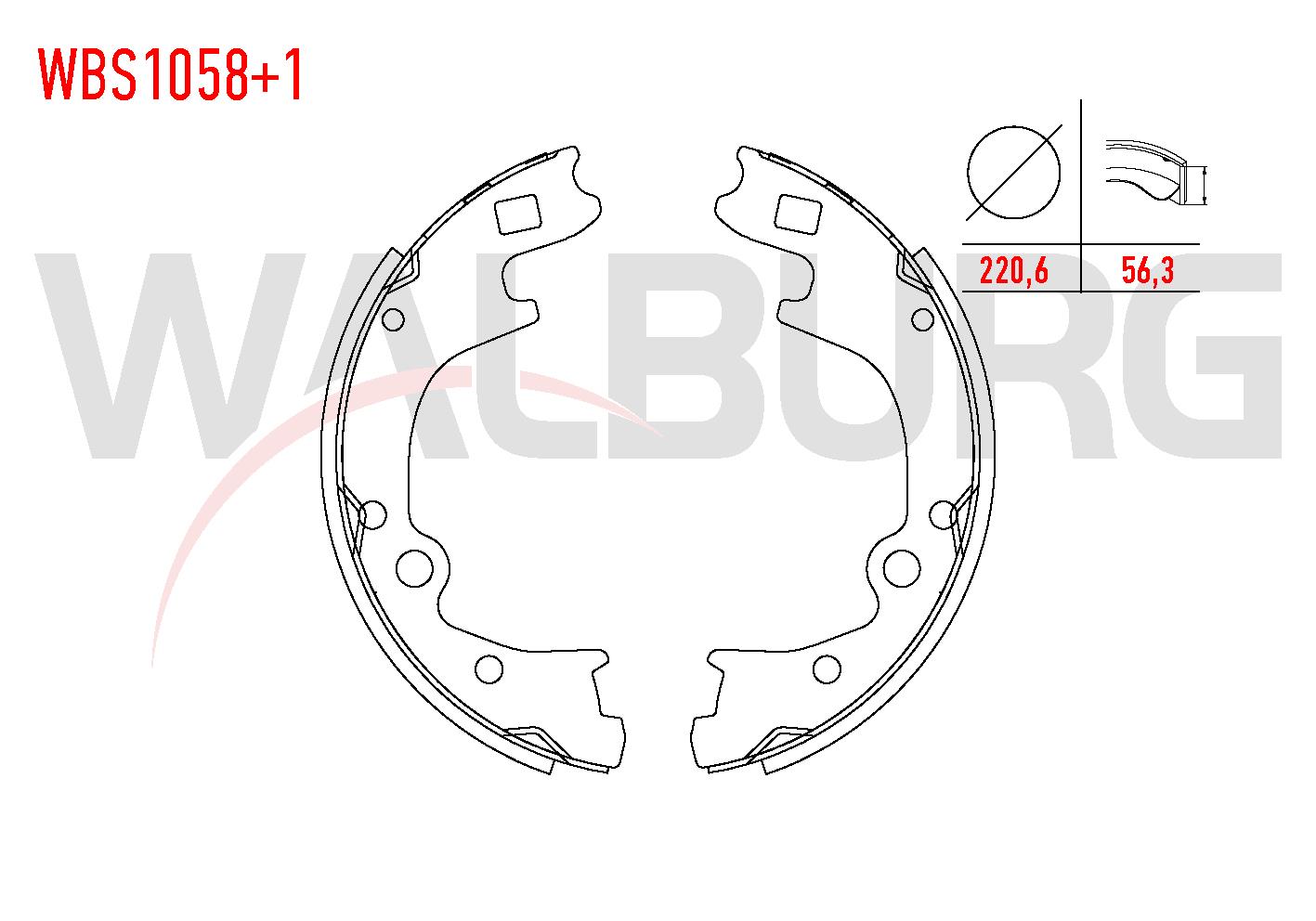 FREN PABUC BALATA ARKA +1mm DAHA KALIN HYUNDAI H100 2.5 D KAMYONET 220,6X56,3 mm 2004-