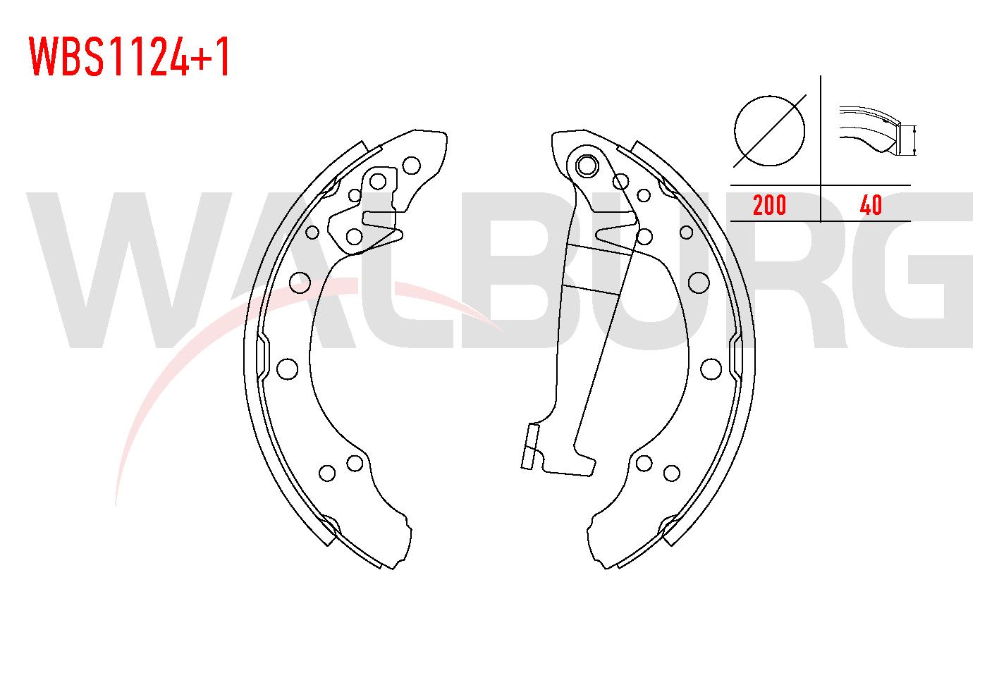 FREN PABUC BALATA ARKA +1mm KALIN VOLKSWAGEN GOLF III 1.6i LEVYELI 200X40 mm 1991-1999/GOLF III 1.9 TD- 1991-1999/FABIA 1.4 TDI- 1999-2007/FABIA II 1.4 TDI- 2006-2015/FAVORIT PICK UP 1.3 1992-1997