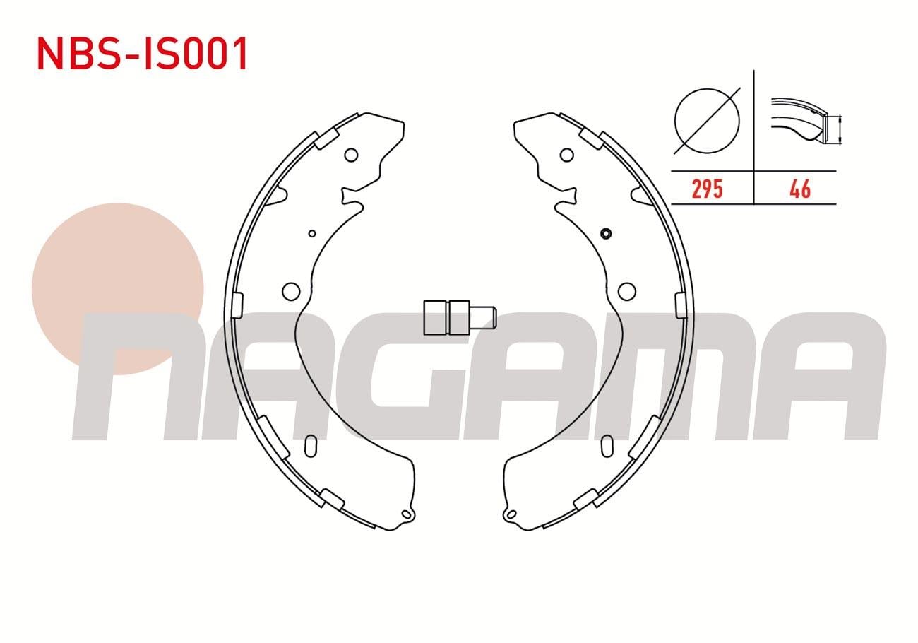 FREN PABUC BALATA ARKA 295X46mm ISUZU D-MAX 2.5 TD -3.0 D 4X4 2002-2012