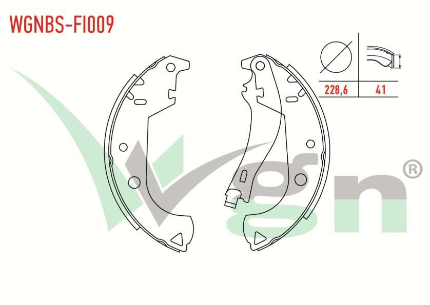 FREN PABUC BALATA ARKA FIAT DOBLO (119,223) 1.2i LEVYELI 228,6X41 mm 2001-2010/ DOBLO 1.3 MJT 2001-2010/ DOBLO 1.9 JTD 2001-2010