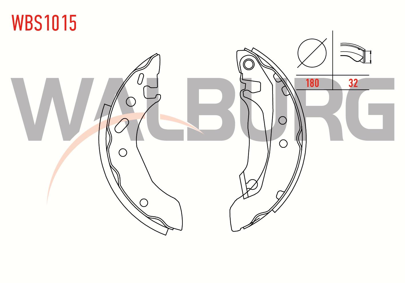 FREN PABUC BALATA ARKA FORD ESCORT VII 1.3 DAR TIP LEVYELI 180X32 mm 1995-1999/ESCORT VII 1.4 - 1.6 - 1.8i 1995-1999/FIESTA IV 1.3i - 1.4i 16v 1996-2002