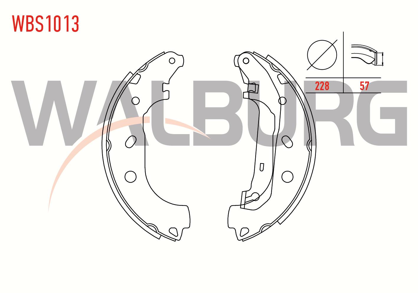 FREN PABUC BALATA ARKA FORD TRANSIT CONNECT 1.8 TDCI LEVYELI 228X57 mm 2002-2013/TRANSIT CONNECT 1.8i 16v 2002-2013 5039061