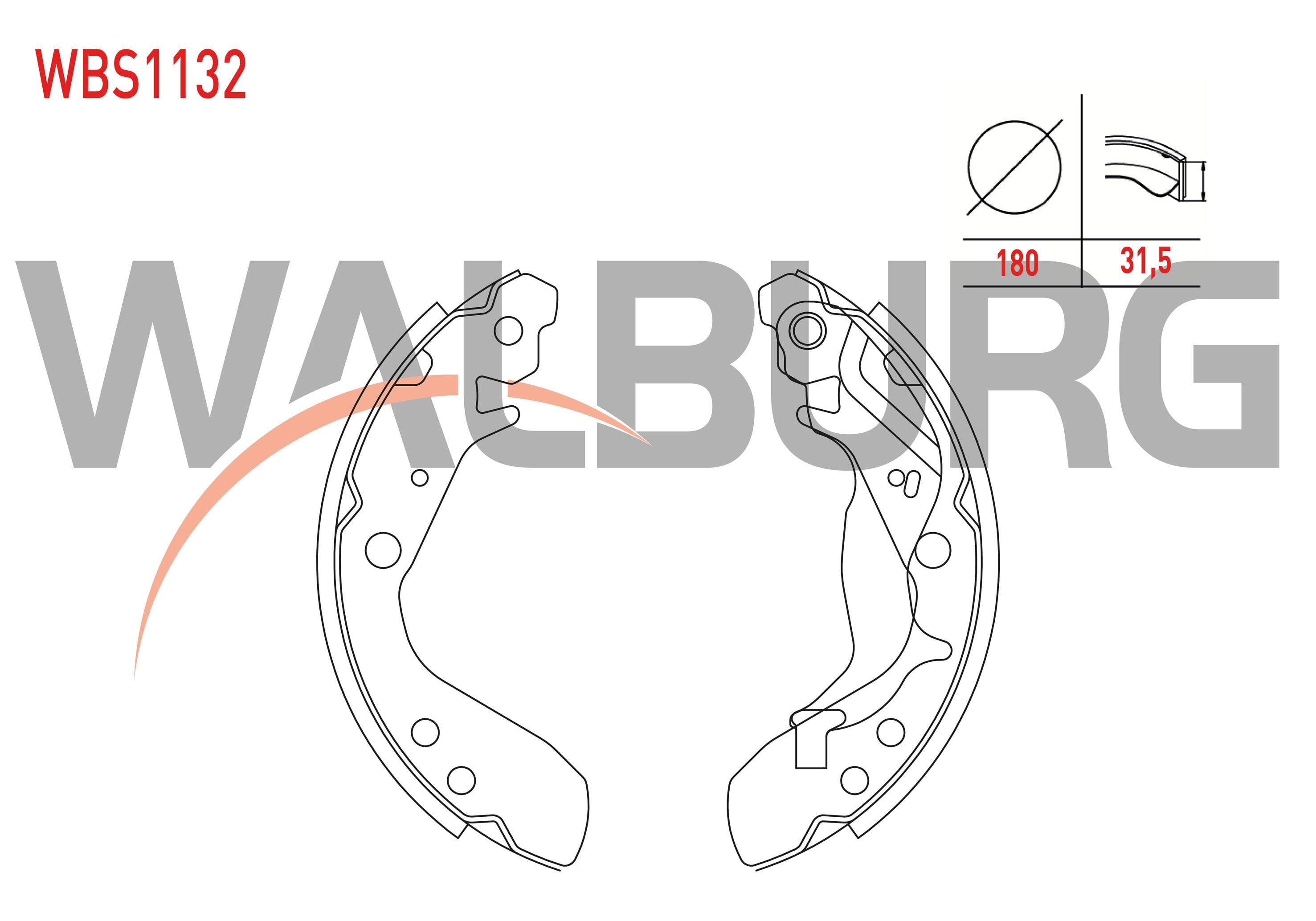 FREN PABUC BALATA ARKA HONDA JAZZ II (GD) 1.4i 180X31,5 mm 2002-2008