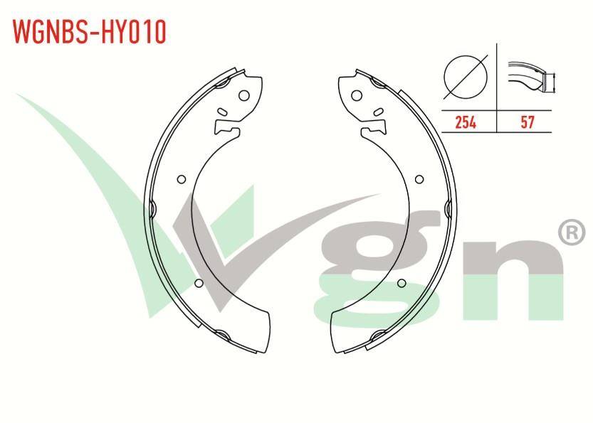 FREN PABUC BALATA ARKA HYUNDAI H100 2.5 D MINIBUS 254x57 mm 1993-2004