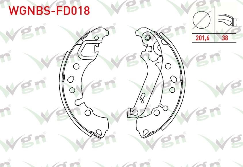 FREN PABUC BALATA ARKA LEVYELI 201,6X38mm FORD FIESTA VII 1.0 2017-