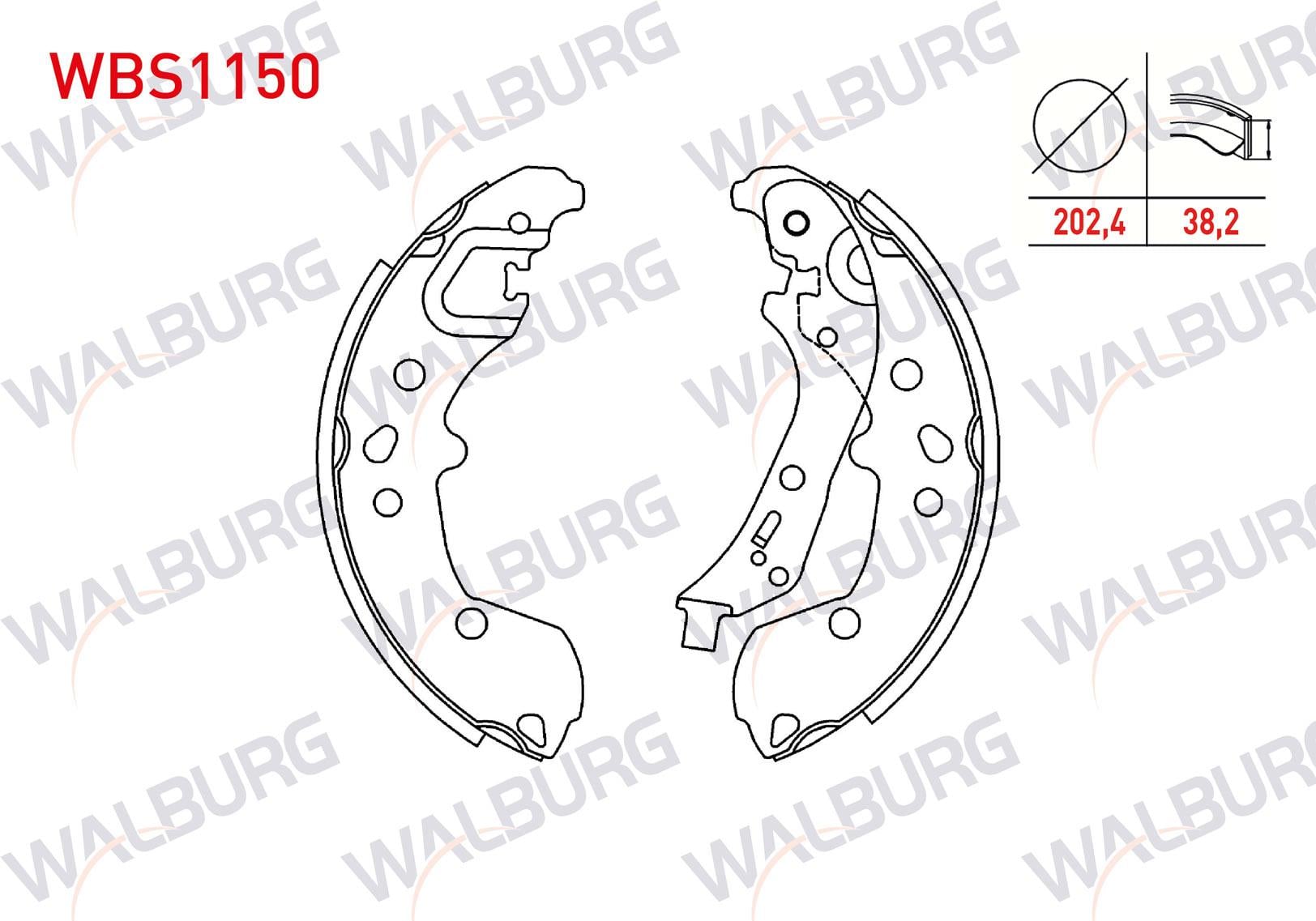 FREN PABUC BALATA ARKA LEVYELI 202,4X38,2mm VOLKSWAGEN POLO (AW1) 2018-/ SEAT IBIZA V (KJ1) 2017-