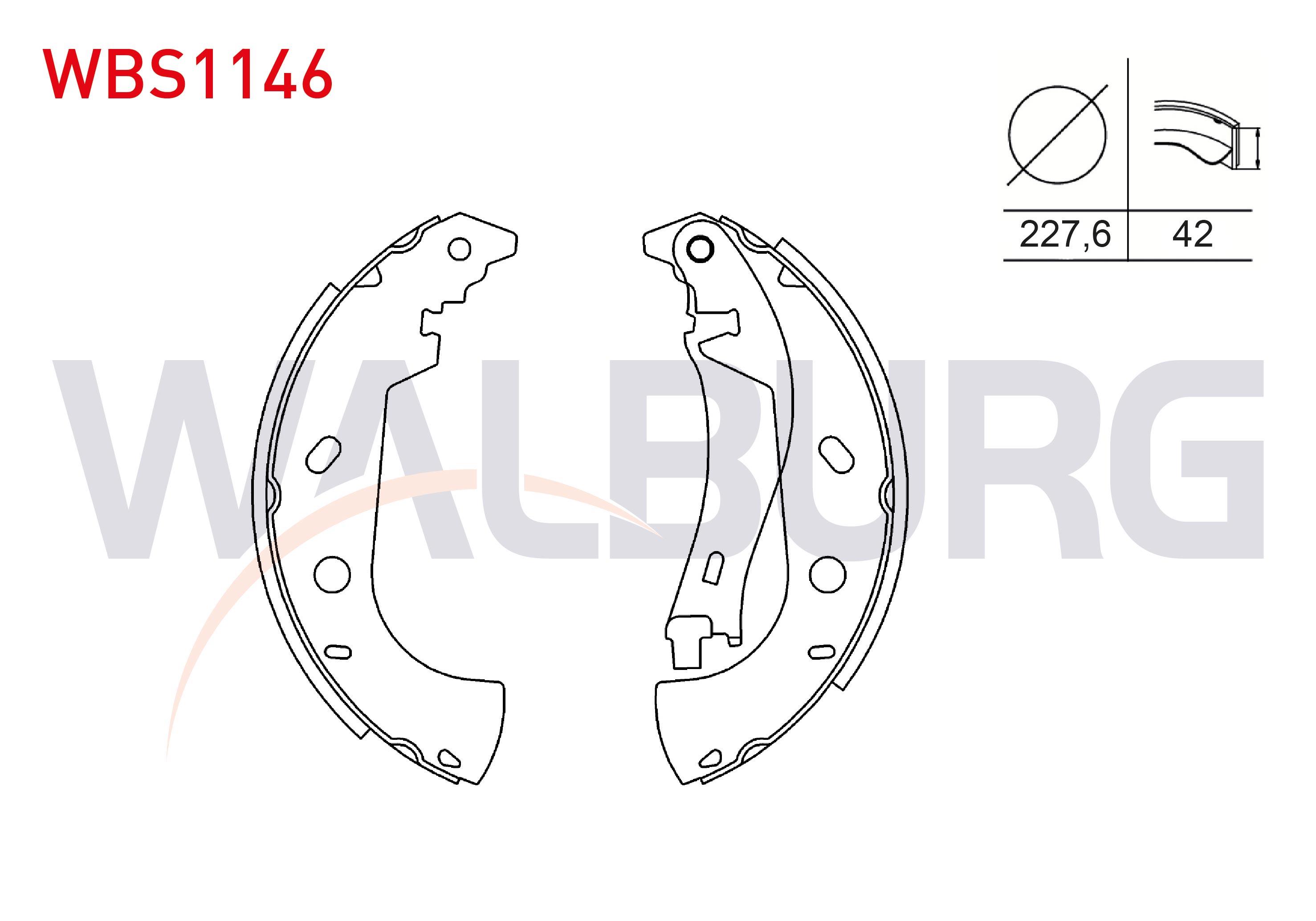 FREN PABUC BALATA ARKA LEVYELI 227,6X42 FIAT MAREA WEEKEND 1.6 16v - 2.0 20V 1999-2007 / PALIO WEEKEND 1.2 - 1.4 - 1.6 1996-2005