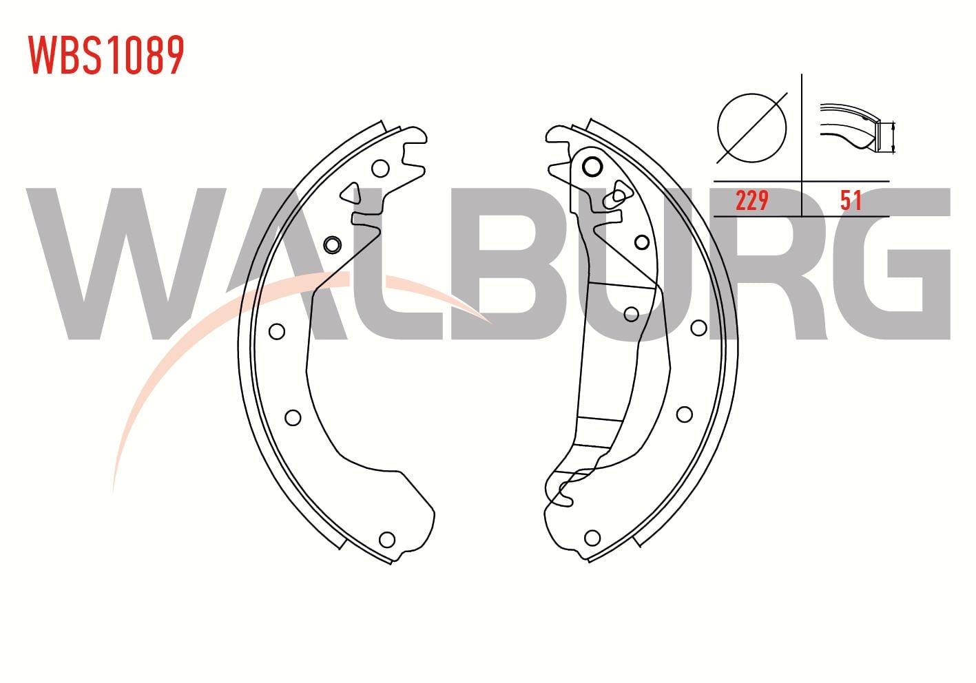 FREN PABUC BALATA ARKA OPEL COMBO B 1.2 LEVYELI 229X51 mm 1994-2001/OPEL COMBO B 1.4 1994-2001/OPEL COMBO B 1.7 D 1994-2001