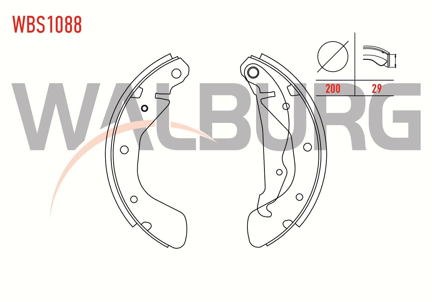 FREN PABUC BALATA ARKA OPEL CORSA B 1.0i 3-5 KAPI LEVYELI 200X29mm 1993-2000/ASTRA F 1.6i 1991-1998/CORSA B 1.4i 1993-2000/CORSA B 1.2i 16v 1993-2000/CORSA B 1.6i 16v 1993-2000/TIGRA 1.6 16v 1994-2000