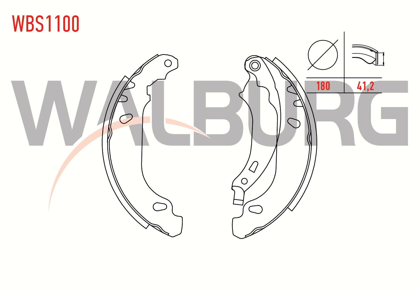 FREN PABUC BALATA ARKA RENAULT CLIO SYMBOL 1.4 LEVYELI 180X41,2 mm 1998-2005/ CLIO SYMBOL 1.5 DCI- 1998-2005/ CLIO SYMBOL 1.6 1998-2005/ CLIO SYMBOL 1.2 1998-2005