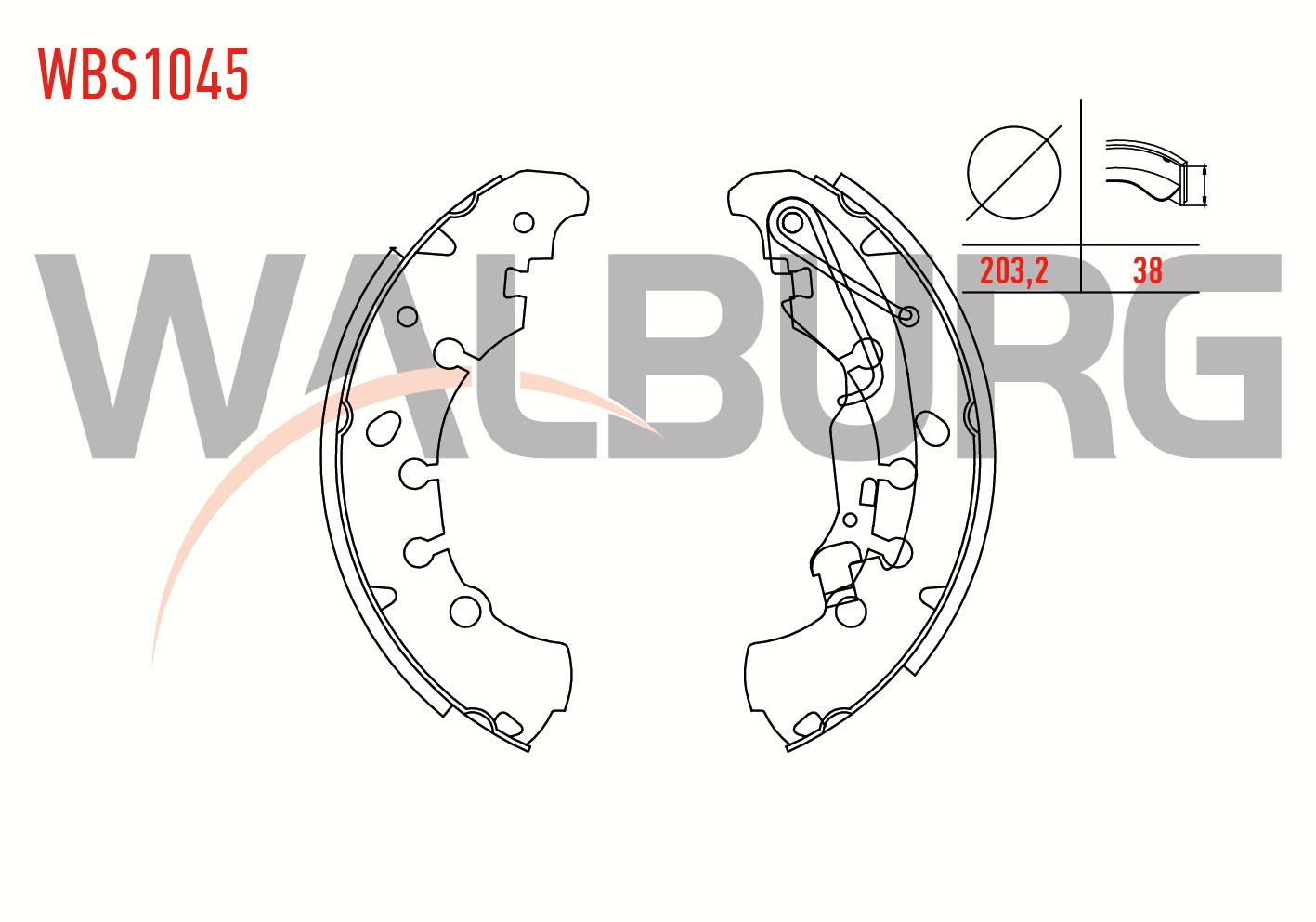 FREN PAPUC BALATA ARKA FIAT GRANDE PUNTO (199) 1.2 MPI LEVYELI 203,2X38 mm 2005-2012/OPEL CORSA D 1.0 2006-2014/OPEL CORSA D 1.2 2006-2014