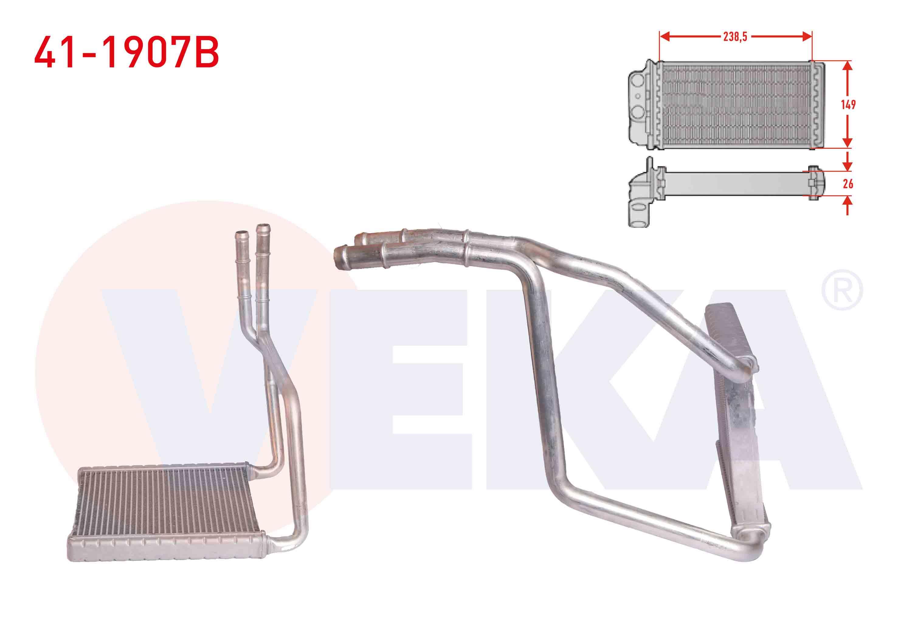 KALORIFER RADYATORU BRAZING (5.5mm fin) FORD TRANSIT CUSTOM (V362) 2.2 TDCI 2012-